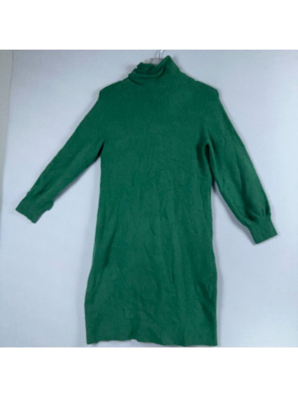 J.Crew Turtleneck Sweater Dress Size Small Green Smooth Soft Wool Blend Was $99 - Picture 6 of 14